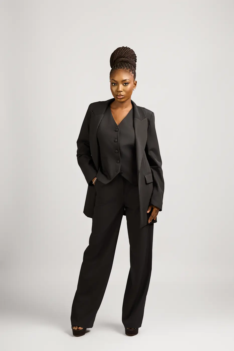 Black 3 piece female suit