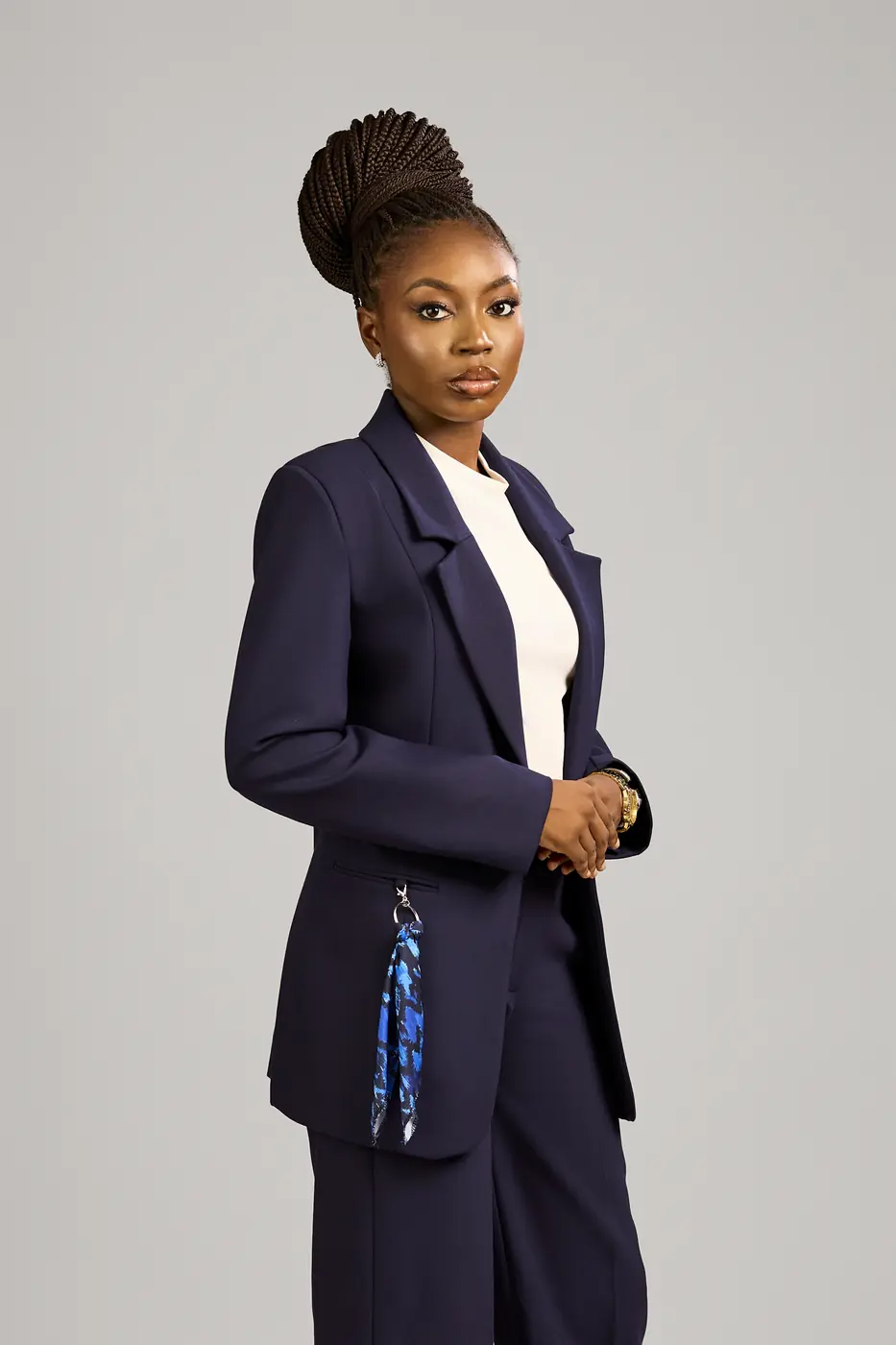 Blue 2 piece female suit