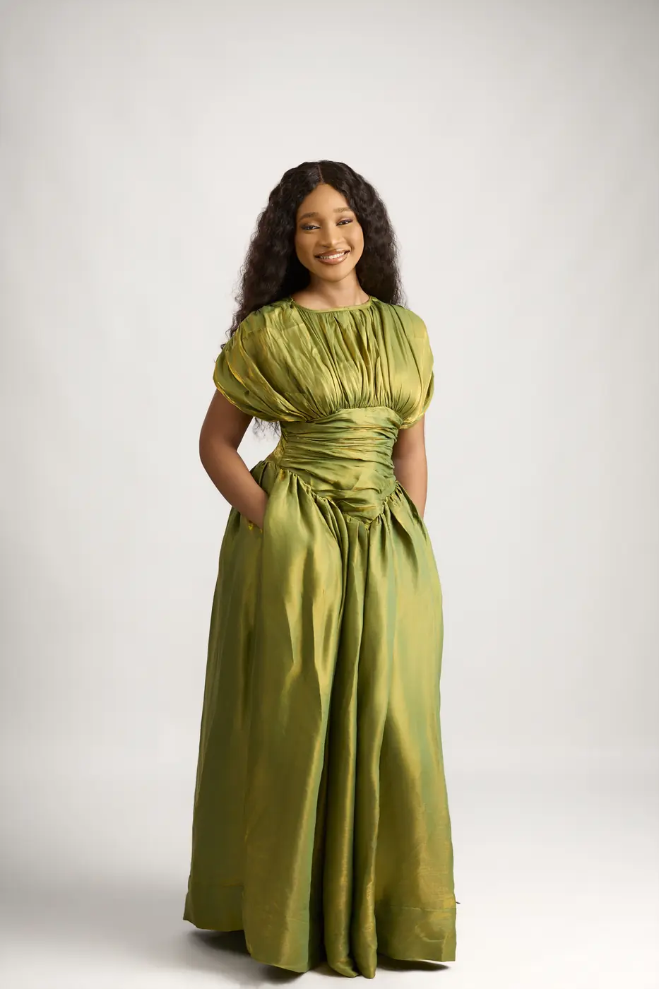 Neon Green Flare Maxi Dress