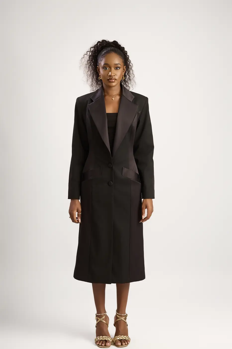 Black suit dress