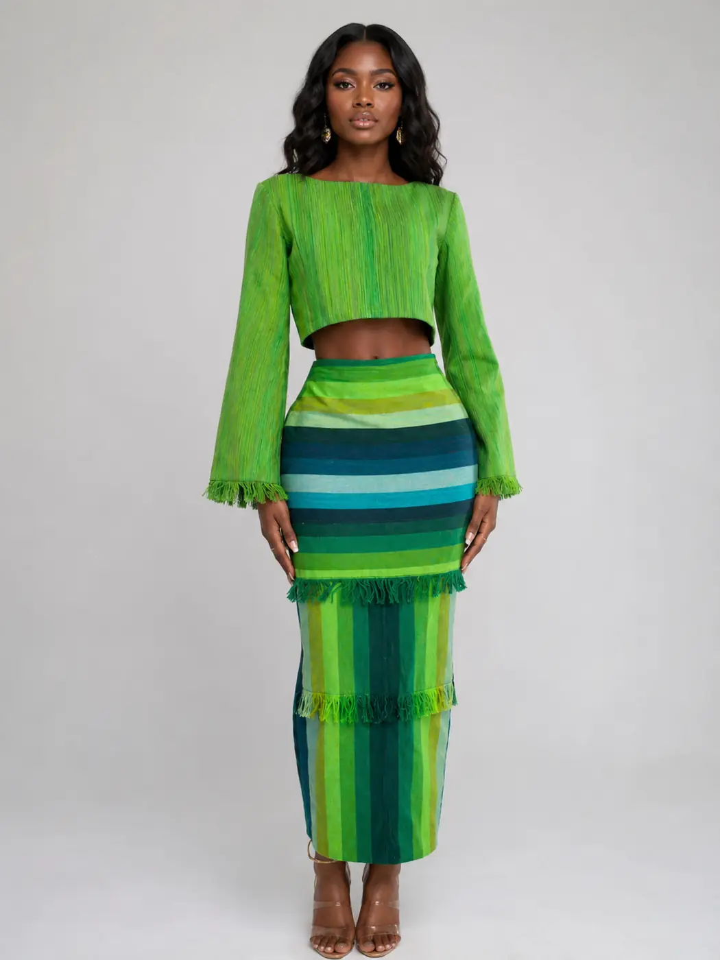 Northern Green Kente Two Piece