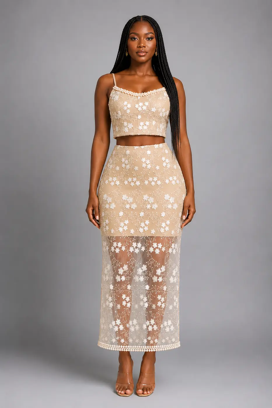 Floral lace butter Two piece