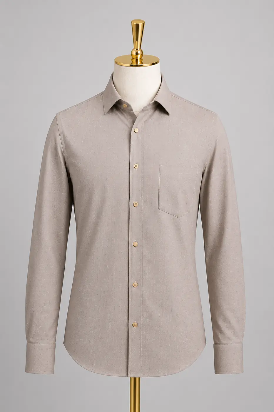 Cream/Khaki Formal Shirt